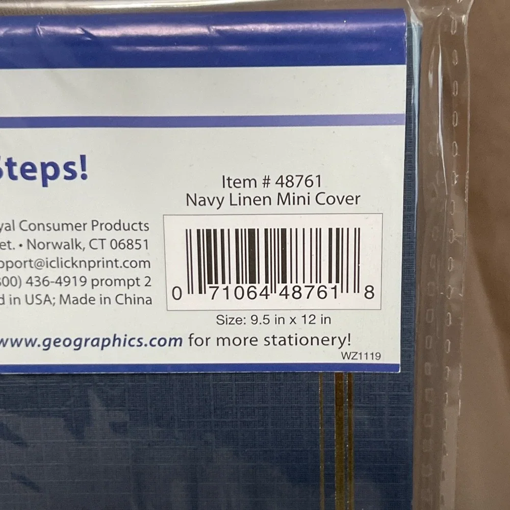 Geographics® Linen Mini Certificate Award Covers Navy 14 NEW 48761